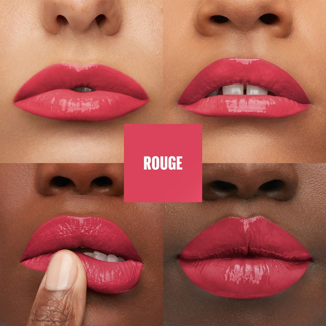 Maybelline Glossy Super Stay Vinyl Ink Liquid Lip Color - Highly Pigmented Color And Instant Shine, Rogue, 4.2Ml