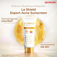 La Shield SPF 40 PA+++ Mineral Sunscreen Gel | Superior Matte Finish | Oil-free | Lightweight | No white cast | For Acne Prone, Oily or sensitive skin |Dermatologist Prescribed | 50g