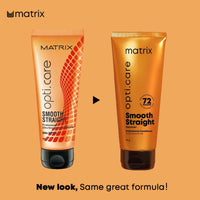 Matrix Opti Care Smooth Straight Professional Shampoo With Shea Butter, Paraben Free, 350ml & Opti Care Professional Conditioner