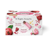 Pears Pure & Gentle Moisturising Bathing Bar Soap with Glycerine For Golden Glow 125g (Pack of 5) & Natural Pomegranate Brightening Bathing Soap Bar, 125 g (Pack of 4)