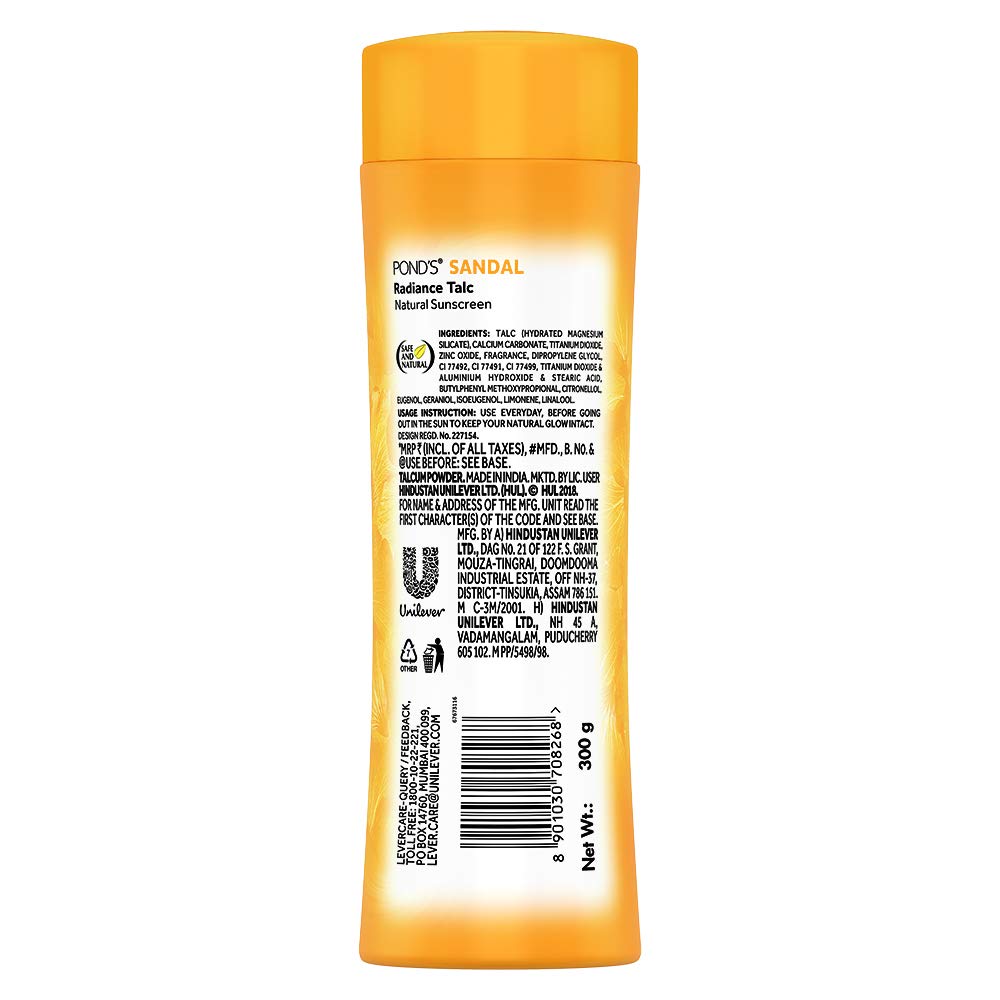 Pond's Dreamflower Fragrant Talcum Powder, Pink Lily, 400 G And Sandal Radiance Talcum Powder, Natural Sunscreen, 300 G