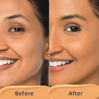Mamaearth Glow Serum Foundation, Medium Coverage, Matte Finish, With Vitamin C & Turmeric For 12-Hour Long Stay- 06 Almond Glow - For All Skin Types - 30 Ml