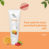 Fixderma Orange Face Wash with Vitamin E & Bearberry | Tan Removal Face Wash | Face Wash & Face Cleanser | Face Wash for Oily Skin (All Type Skin) | Face Wash for Women & Men - 75g