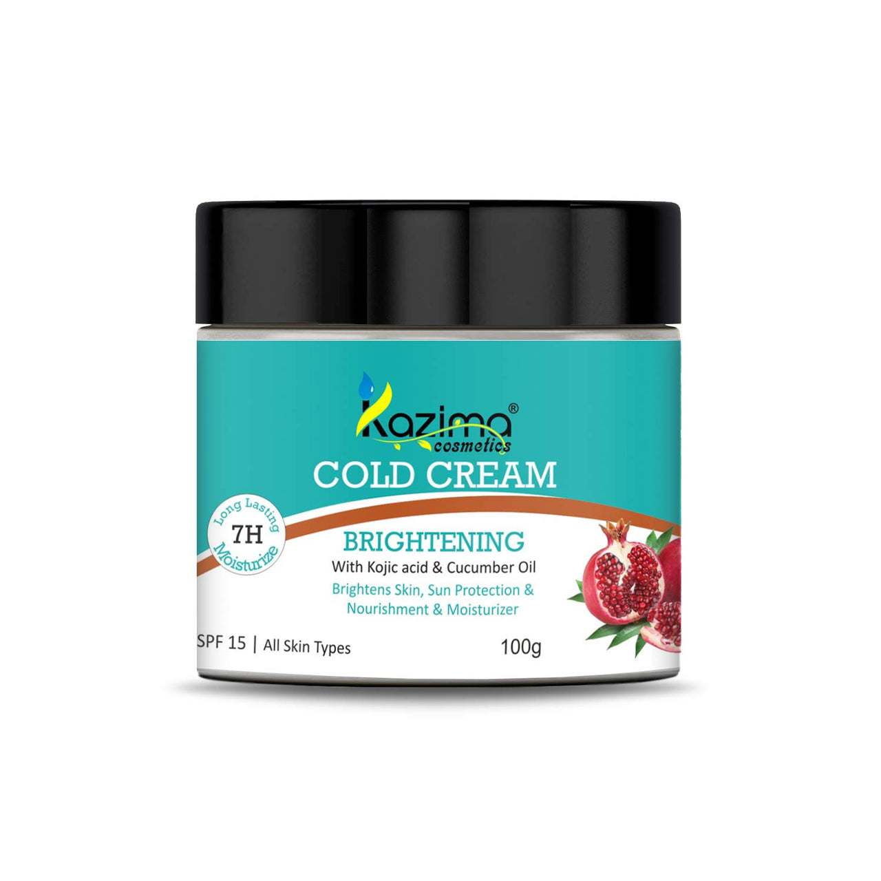 KAZIMA Brightening COLD CREAM (100g) SPF15 with Kojic Acid & Cucumber Oil