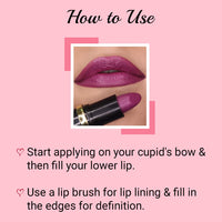 Iba Pure Lips Moisture Rich Lipstick for Women- A10 Plum Pure, 4g | High Glossy, Creamy Finish & Smooth Texture| Hydrated Lips | Enriched with Vitamin E, Coconut Oil & Shea Butter | Intense Colour & Highly Pigmented | Lip Makeup