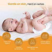 Herby Angel Baby Diaper Rash Cream - Natural Ingredients for Soothing & Protecting Baby's Skin | Kids Skin Care & Anti-Chafing Cream - 50 gm