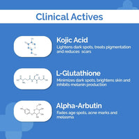 The Derma Co Kojic Acid + Glutathione Daily Syndet Soap with L-Glutathione & Alpha Arbutin | Reduces Dark Spots, Pigmentation & Blemishes | Brightens Skin | For Men & Women | 75 g x 4