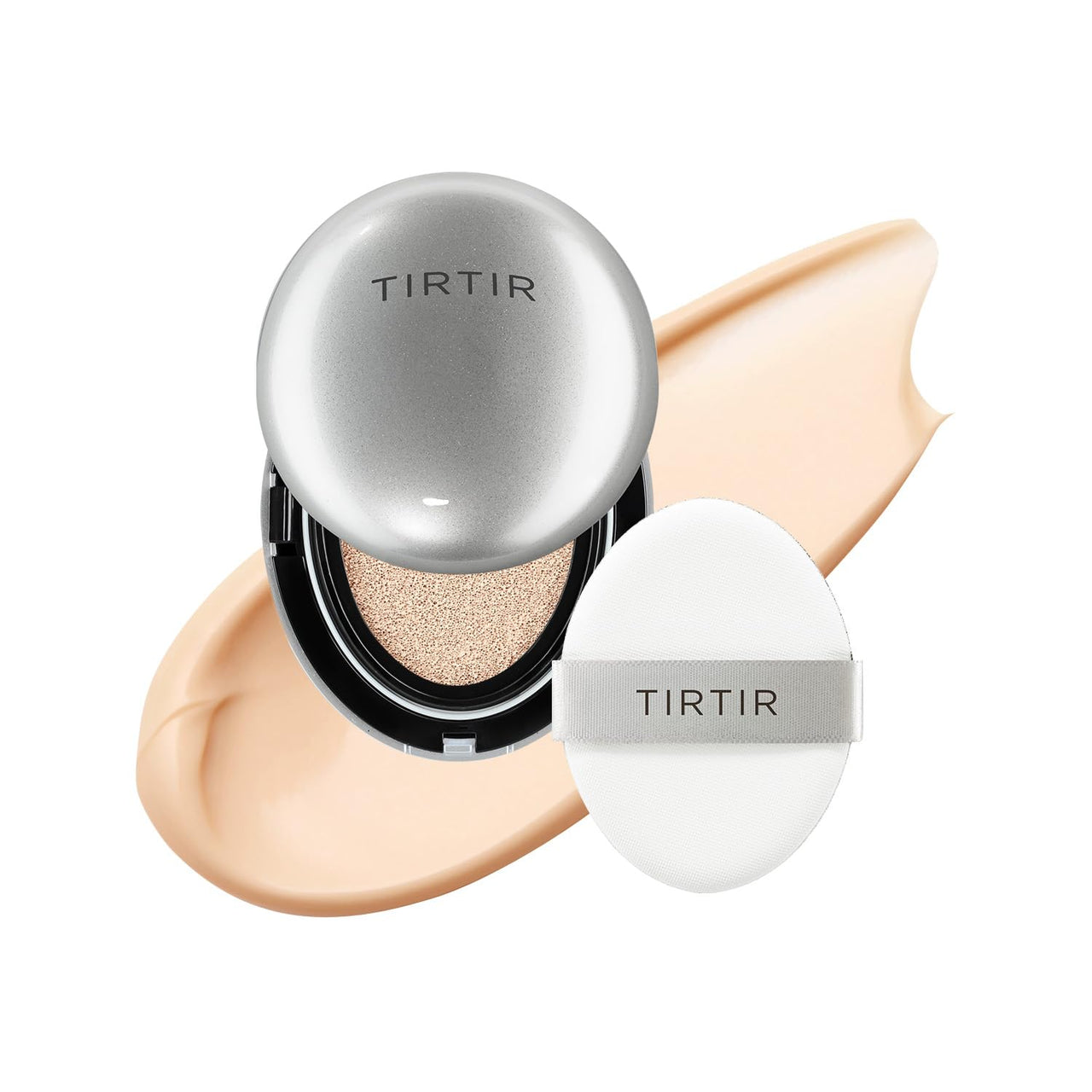 TIRTIR Mask Fit Aura Cushion Foundation, Full coverage, Skin fit, Satin Glow Finish, Korean Cushion Foundation #15C FAIR PORCELAIN, 4.5g