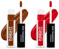 INSIGHT Non Transfer Matte Lip Color, 4Ml (01 Joyfull) & Matte Lip Color, 4Ml (06 Angel Red)