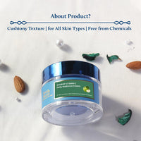 Blue Nectar Plant Based Vitamin C Face Cream for Glowing Skin Dark Spot Removal Cream for Men with Green Apple and Almond Oil (13 Herbs, 50g)