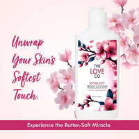 THE LOVE CO. Butter Soft Body Lotion - Nourishing Moisturizer Cream for Dry Skin - Suitable for Men and Women with Jojoba Oil, Shea Butter & Vitamin E - 250ml