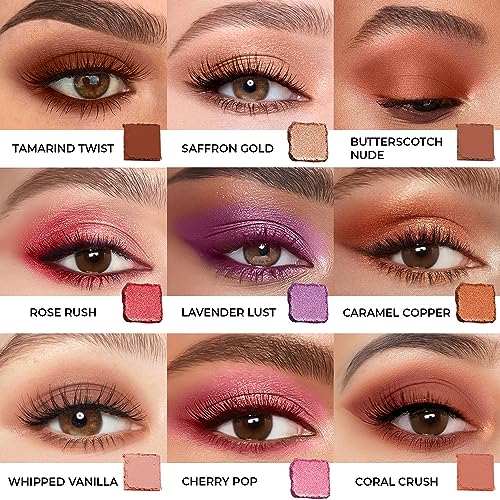Just Herbs Eyeshadow Palette 9 in 1 Long Lasting Blendable Eye Makeup Palette (Sunshine - Day Palette)