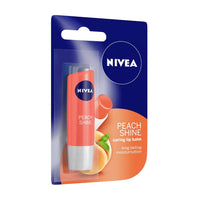 NIVEA Lip Balm, Fruity Blackberry Shine, 4.8g And NIVEA Lip Balm, Fruity Peach Shine, 4.8g