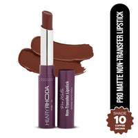 Hilary Rhoda Pro Matte Non-Transfer Lipstick | Waterproof & Smudge-Proof | 12-Hour Long Stay | 24 Shades Available | Highly Pigmented Matte Finish Lipstick | 2g - (Coffee Brown | Shade 10)