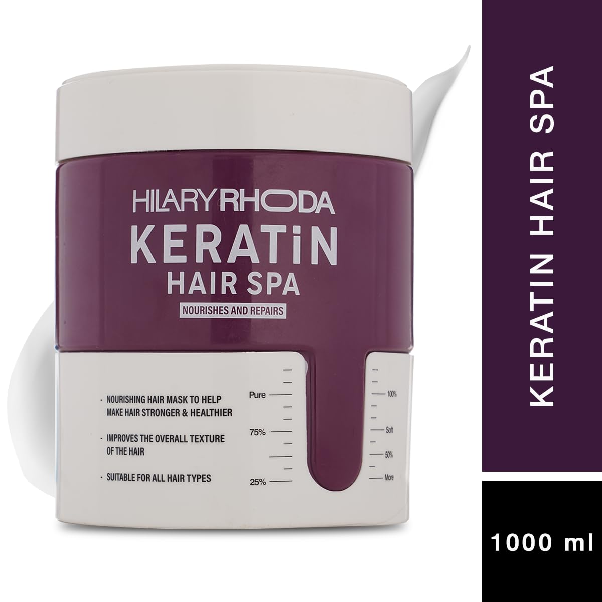 Hilary Rhoda Keratin Hair Spa | Deep Conditioning For Dry, Frizzy & Damaged Hair | Total Hair Repair | Strengthening & Smoothing Hair|At-Home Hair Spa Treatment | For All Hair Types| 1000 millilitre