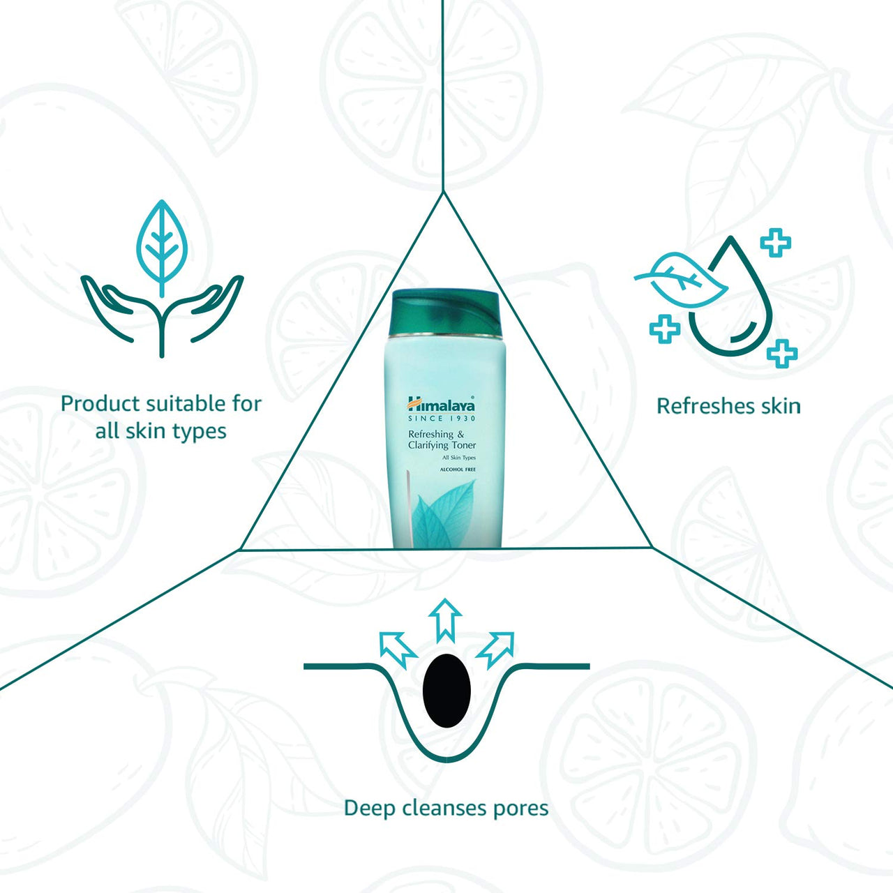 Himalaya Refreshing and Clarifying Toner liquid with Citrus Limon, Lentil and Boerhavia Root, Pack of 1, 100ml