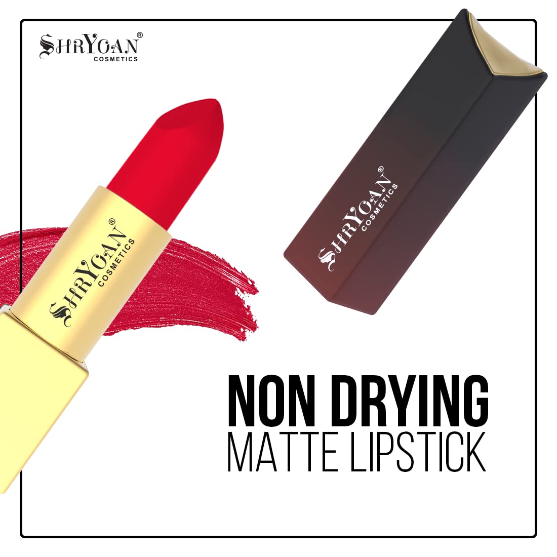 Shryoan Soft Touch Lipstick | Long Lasting, Soft Texture, Glossy Finish with Easy Glide & Waterproof and Smudge Proof Lipstick (3.8g) Shade 07
