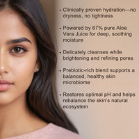 Suun Ayurveda Aloe Vera & Vitamin B12 Face Wash - Brightening & Glow Boosting Gel Cleanser with Niacinamide, Centella & Oat Extract - Reduces Pigmentation, Non-Drying Formula for All Skin Types - 100ml