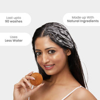 Earth Rhythm Shikakai Shampoo Bar | Contains Shikakai, Curry Leaf, Reeta & Amla Extracts | Men & Women | Sulphate & Paraben Free| Natural- (Cardboard) - 80gm