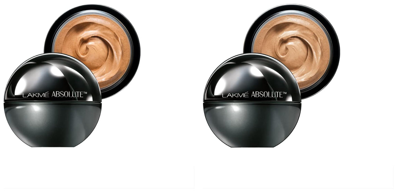 Lakmé Absolute Skin Natural Mousse, Rose Fair & Absolute Skin Natural Mousse, Golden Light (Pack of 2)