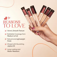 Charmacy Milano Concealer - 1 Correct & Cover Spots | Full Coverage & Lightweight Concealer| Jojoba Oil Nourished Concealer, 7 ML
