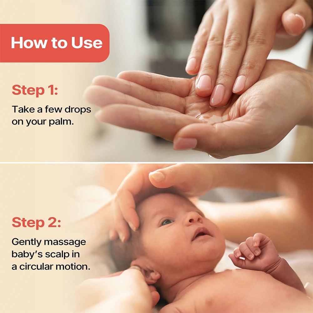Herby Angel Head Massage Oil for Babies and Kids, Nourishes Scalp and Hair Texture, Hair Oil with Amla and Methi, Soothes Cradle Cap, Dermatalogically tested, Gentle Baby Hair Oil, 100ml