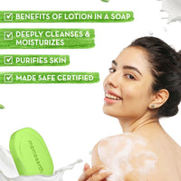 Mamaearth Neem Moisturizing Lotion Soap with Neem & Tea Tree for Skin Purification (Value Pack Of 8)-125 gX8 Units For Skin Protection|Soothes Inflammation|Deeply Cleanses|76% TFM Grade 1 Soap