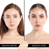 FLiCKA The Base Story Cream Foundation for Face Makeup 8.5gm | Medium to High Coverage | Waterproof & Long Lasting | Smooth & Matte Finish with SPF | All Skin Types | 0.5 Fair