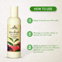 moha: Anti Dandruff Oil With Benefits Of Tea Tree Oil, Neem Oil, Hibiscus OIl, Rosemary Oil | Unisex Hair Oil For All Hairs - 200ml (Pack of 2) | Hair Oil For Men & Women