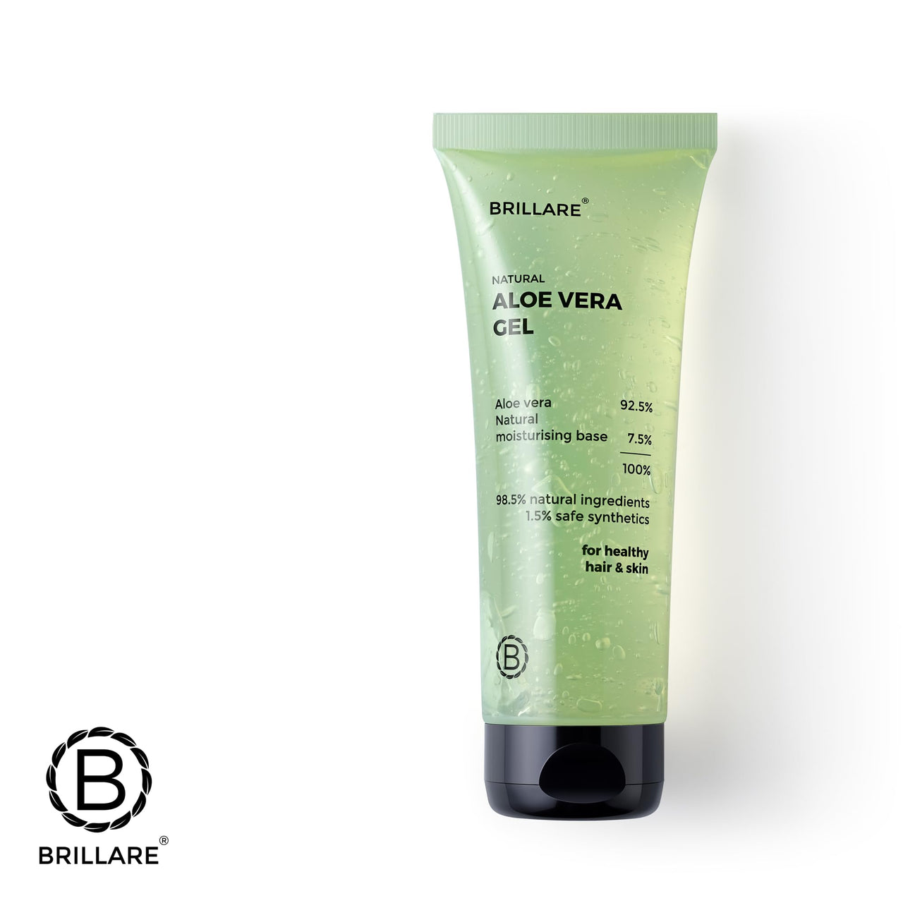 Brillare Natural Aloe Vera Gel - Ultimate Moisturiser for Face, Hair & Skin | Pure, Hydrating, Soothing Care, 200 GM