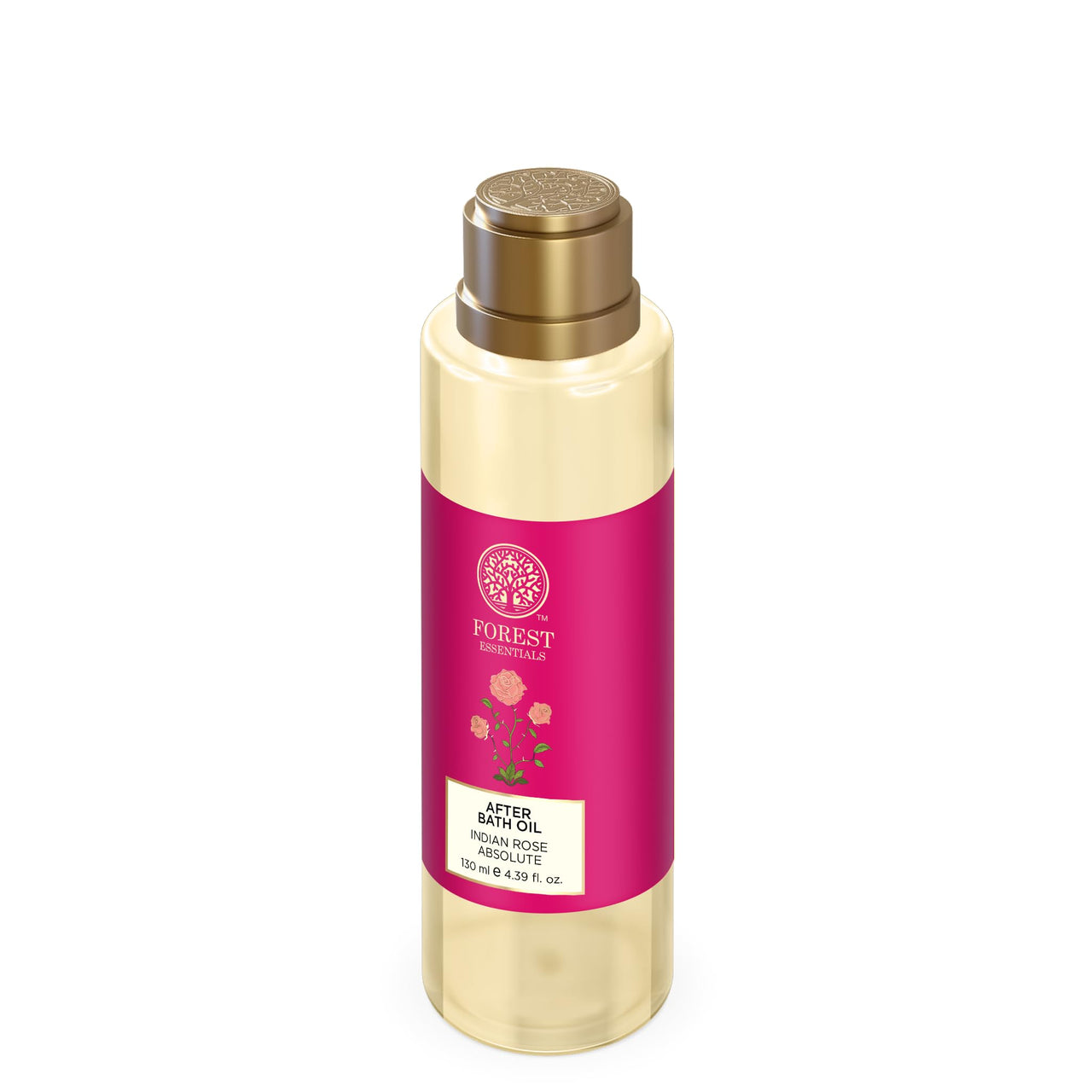 Forest Essentials After Bath Oil Indian Rose Absolute | Ayurvedic Moisturizing & Nourishing Shower Oil For Body | Purifying, Scented Bath Oil For Women & Men | 130 ml