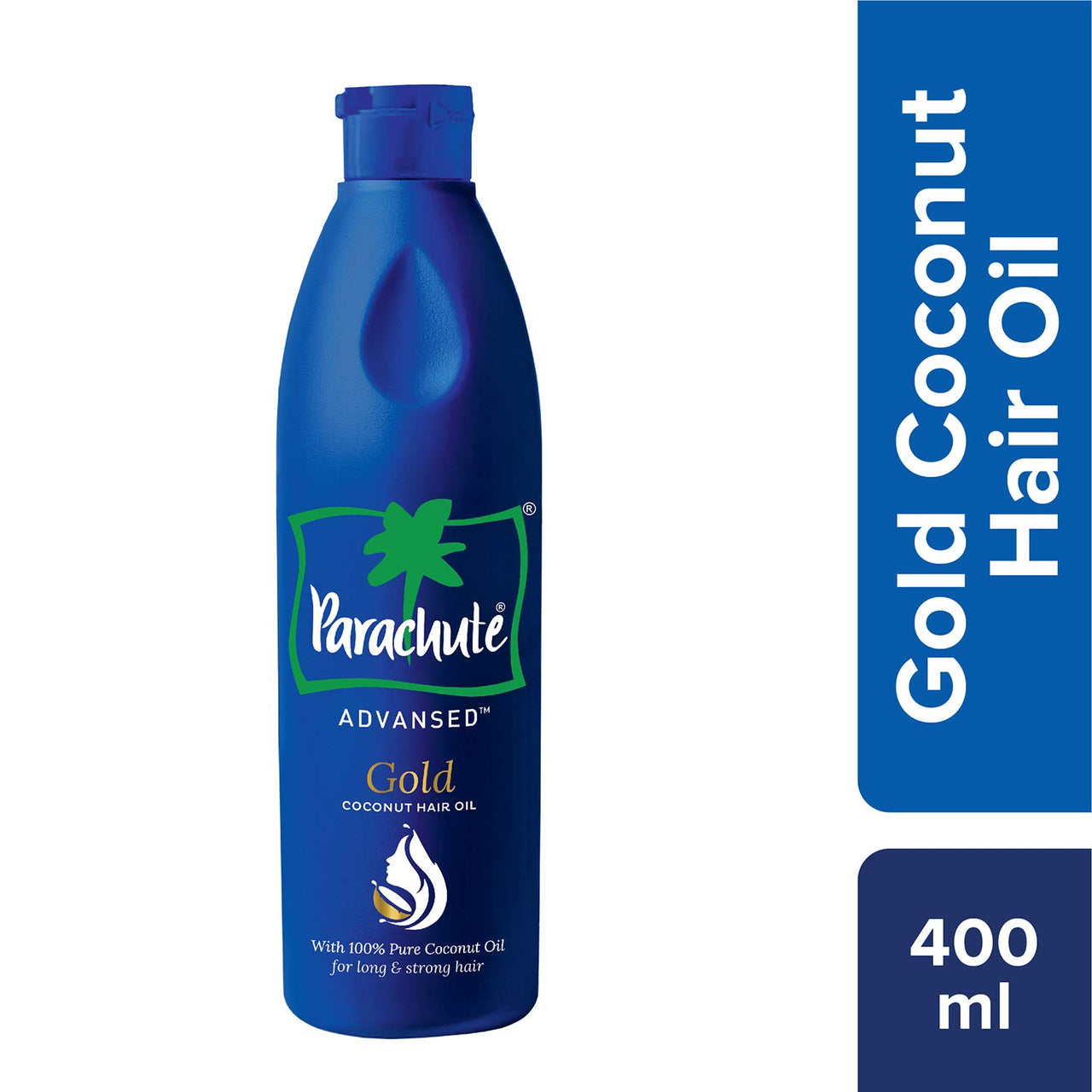 Parachute Advansed Jasmine Coconut Hair Oil, 400ml (Free 90ml) & Parachute Advansed Gold Coconut Hair Oil, 400 ml