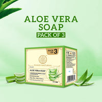 Khadi Natural Aloe Vera Soap|Natural Handmade Soap|Herbal Bathing Soap For Healthy Skin|Natural Soap With Essential Oils|Soap For Soft Skin|Suitable For All Skin Types|Pack Of 3|(125Gm*3) (375Gm)
