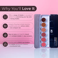 C2P Pro 6-Shade Lipstick Palette for Women (21g) – Nude Creamy Matte Lip Colors | Blusher & Contour | Waterproof, Lightweight, Long-Lasting & Hydrating Lipstick Kit (Nude Whisper)