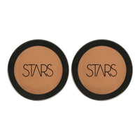 Stars Cosmetics Makeup Foundation Cream Face Professional Light Weight Matte Finish Waterproof blends seamlessly Long Lasting Full Coverage All Skin Types For Girls Womens Chinese (Pack of 2 8g Each)