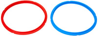 Instant Pot 2-Pack Sealing Ring, Inner Pot Seal Ring, Electric Pressure Cooker Accessories, Non-Toxic, BPA-Free, Replacement Parts, Red/Blue, 5 and 6 QT 6Qt - 2pk