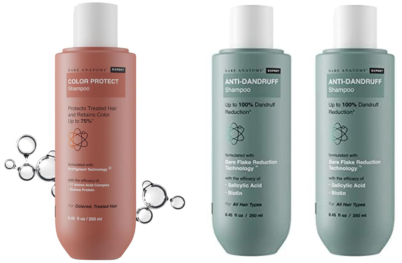 Bare Anatomy Hair Colour Protect Shampoo, Dry & Frizzy Coloured Hair For Unisex, 250ml Anti Dandruff Shampoo All Hair Types | Women & Men | 250ml (Pack of 2)