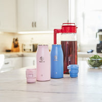 Takeya Patented and Airtight Pitcher Made in the USA, BPA Free Food Grade Tritan Plastic, 2 qt, Raspberry 2 Quart Bottle