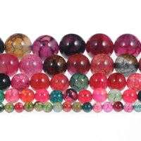 Stone Beads 6mm Multi-Color Tourmaline Gemstone Round Loose Beads Crystal Energy Stone Healing Power for Jewelry Making DIY,1 Strand 15