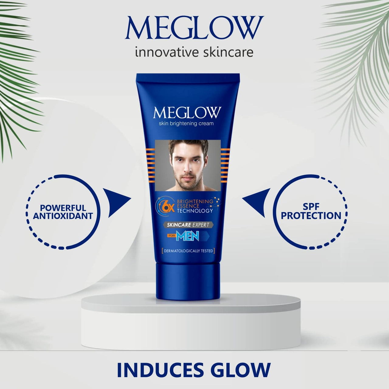 Meglow Fairness Combo for Men | Instant Glow Face Wash (70g) + Face Cream (50g) | Skin Brightening Combo Pack for Men | SPF 15 | Paraben Free | Vitamin E