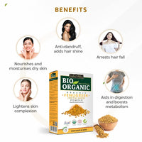 INDUS VALLEY Bio Organic Natural And Pure Edible Fenugreek Powder (Methi powder) with Edible Hibiscus Powder Hibiscus rosa-sinensis for Skin Care & Hair Care (100g*2=200g)