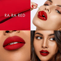 HYUE HydraMatte™ Liquid Lipstick | 2.2ml | Ra Ra Red Soft-Matte Long-Wear | Intense Color | With Jojoba, Almond & Gooseberry Extracts | Travel-Friendly | Precision Tip | 12 Bold Shades