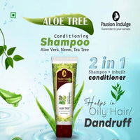 Passion Indulge Aloe Tree 2 in 1 Conditioning Shampoo 200ml & Hair Proteinz Spa Inbuilt Protein Booster 100gm Combo Pack For Nutrition for Hair | Repair Damaged Hair | Anti Dandruff With Aloe Vera & Argan Oil | Natural & Vegan