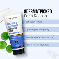 Dr. Sheth's Centella And Niacinamide Moisturizing Cream | For Oily & Acne Prone Skin | Fades Acne Marks & Controls Excess Oil | 48-Hour* Hydration | Lightweight, Fast Absorbing & Non-Sticky | 100G