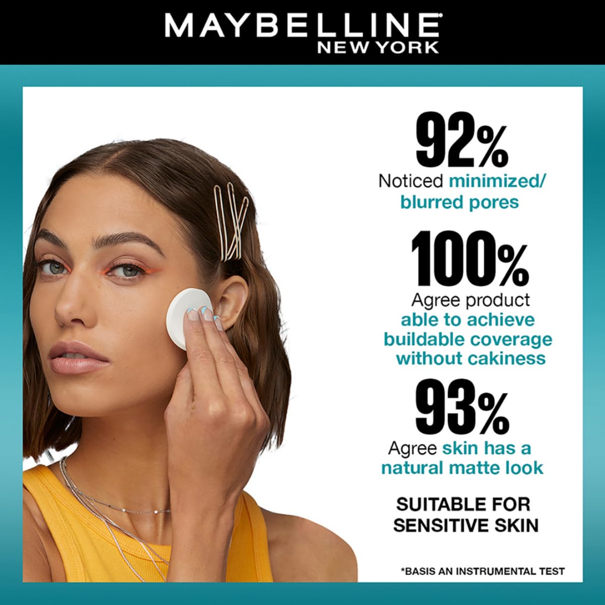 Maybelline New York Lip Balm (Red) & Matte Compact Powder (Natural Beige) For All Skin Types Combo (8g each)