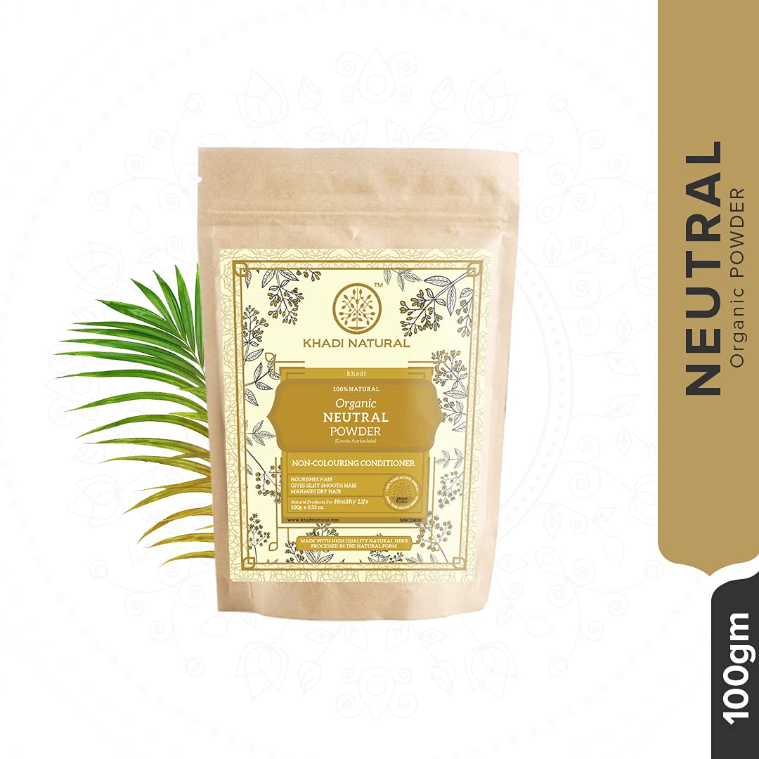 KHADI NATURAL Organic Neutral Powder Pack of 2 (Net Qt. 2x100) 200gm