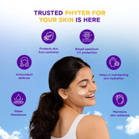 Healthyr-U Sun Phyter Liquid Sunscreen | Broad Spectrum UV Protection with SPF 50 PA+++ | Pollution Protection With Phytovie® Defense | With Vitamin C, Vitamin E & Hyaluronic Acid | Lightweight, No White Cast | For All Skin Types | For Women & Men | 30g