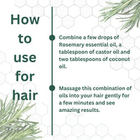 Deve Herbes Rosemary Essential Oil (Rosmarinus officinalis) with Glass Dropper for Healthy Hair Pure | Non-Sticky | Non-greasy | Lightweight | Men & Women | All Skin Types | Steam Distilled 100ml