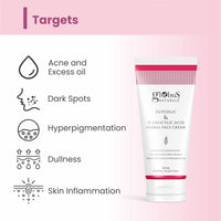 Globus Naturals Glycolic & 1% Salicylic Acid Anti-Acne & Vitamin C & Hyaluronic Acid Anti Ageing Face cream Combo - Set of 2