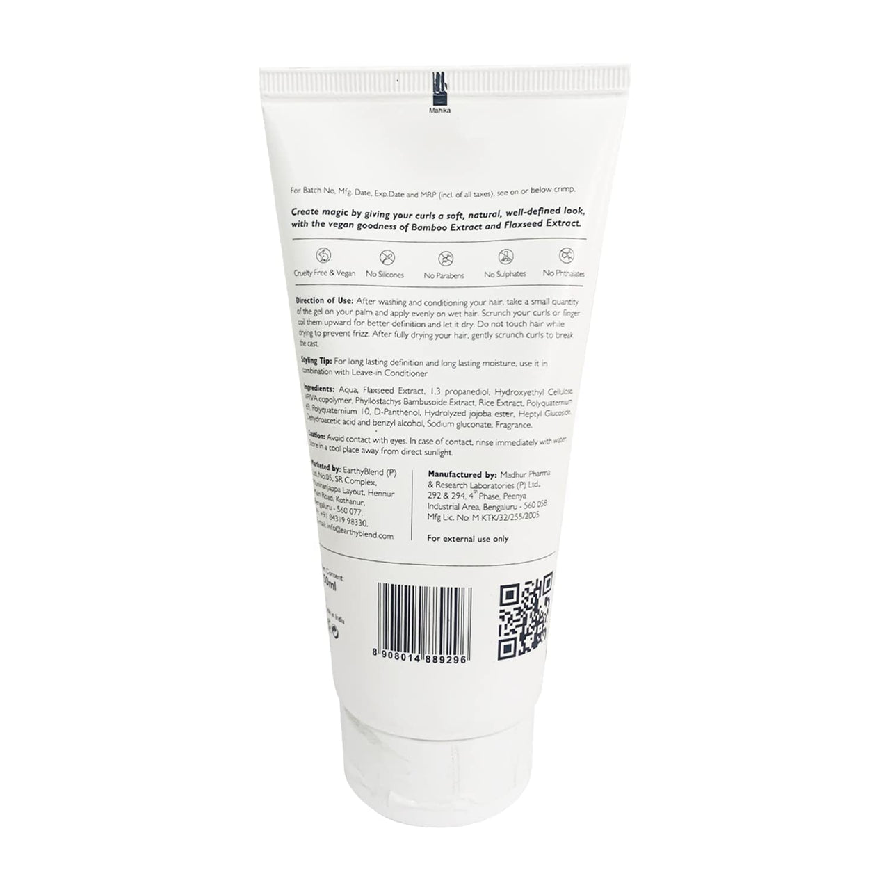 TRue FRoG Styling Gel for Curls for Curly Wavy Hair with Bamboo Extract and Jojoba Ester, Frizz Control, Silicone free, Phthalate free & Paraben free - 150ml